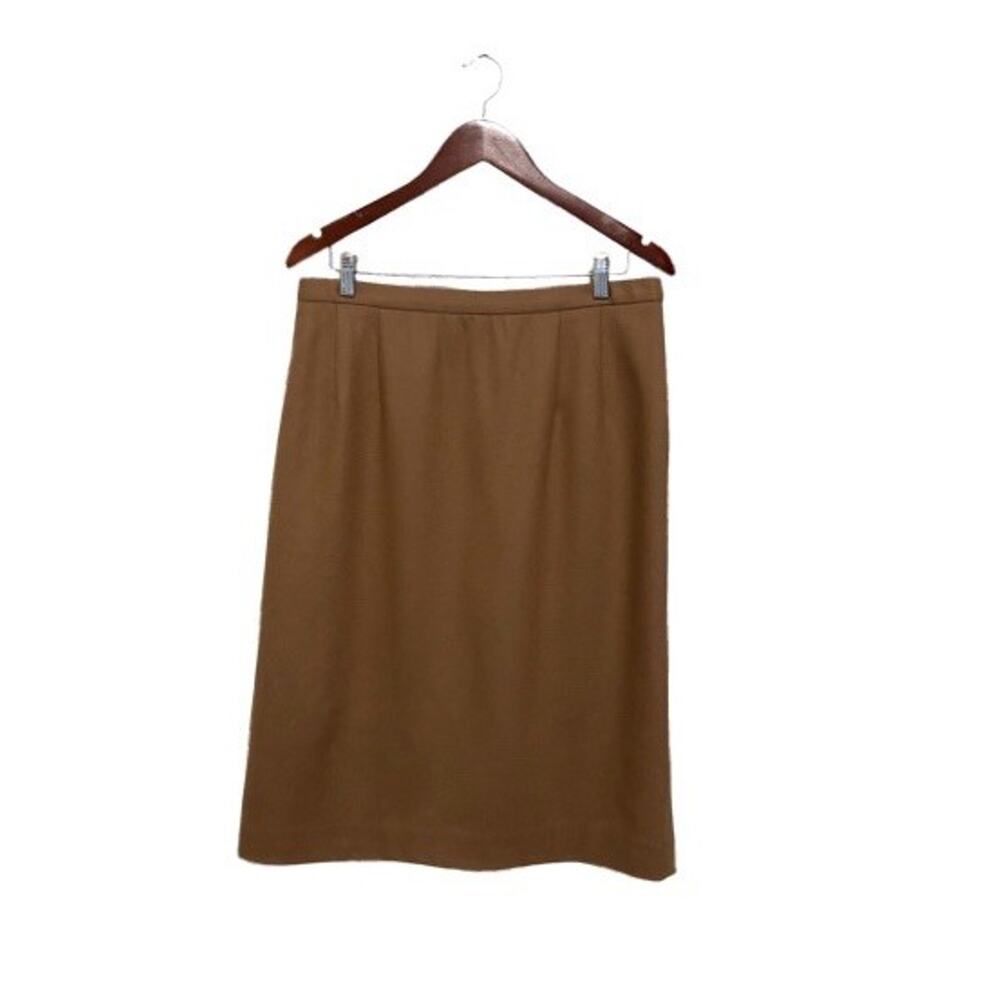 Pendleton Office Skirt Pencil Size 14 Tan Retro Minimalist 90s Vintage